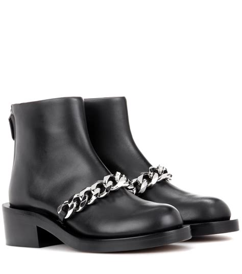 givenchy laura chain leather ankle boots|givenchy golden boots.